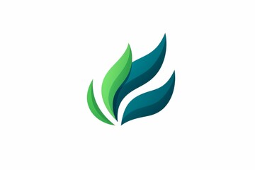 Leaf logo illustration icon
