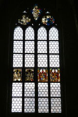 stained glass window in church of Nuremberg (Germany)