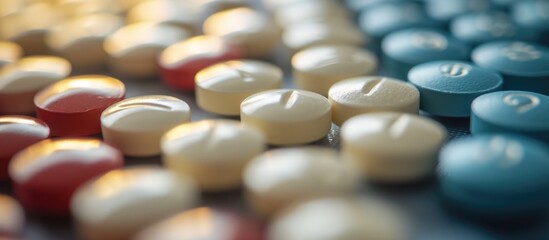 Close-up of numbered pills in a diabetic medication series, including Metformin for weight gain treatment.
