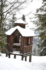 wooden house in the forest