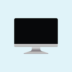 Modern computer Monitor design and line art in vector illustration

