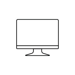 Modern computer Monitor design and line art in vector illustration

