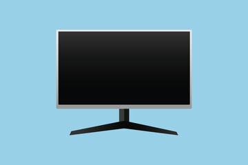 Modern computer Monitor design and line art in vector illustration

