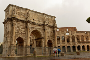 Rome Italy Ancient city of Europe. Art and culture. Tourists from all over the world for the...