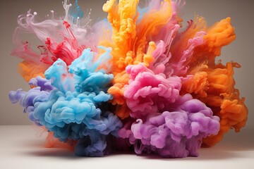 Fototapeta premium Abstract Colorful Burst Smoke Background Image Generated By AI