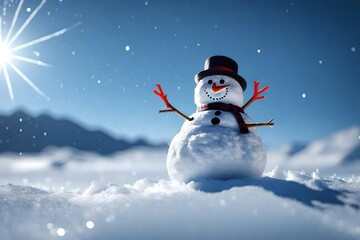 snowman christmas winter snow holiday cold