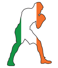 Boxer With Irish Flag