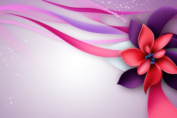 abstract background awareness day with orchid ribbon