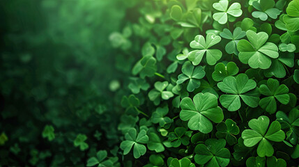 St. patrick's day background on green