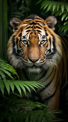 Tiger Gaze Amidst the Foliage