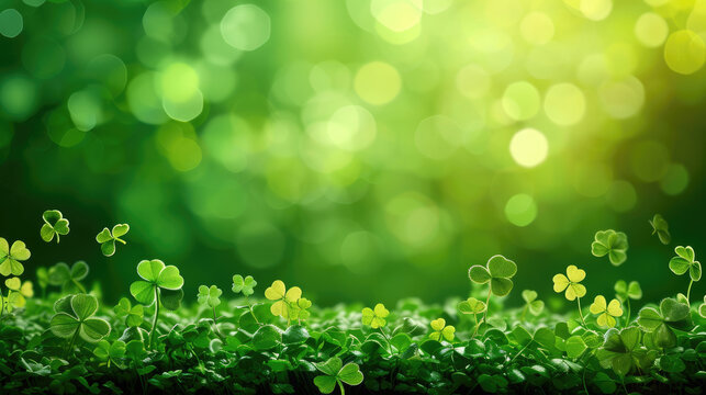 St. patrick's day background on green