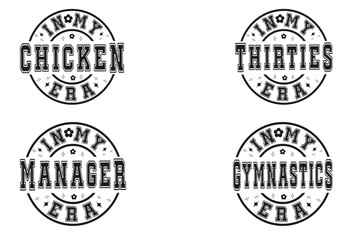 In My Thirties Era, In My chicken Era, In My Manager Era, In My Gymnastics Era retro T-shirt