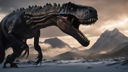 tyrannosaurus dinosaur  render  It was a scary sight, that closeup view of an opened-mouth dinosaur. It had teeth as big as knives, 
