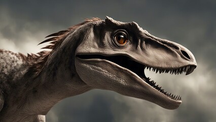 close up of dinosaur  The Velociraptor was a mysterious creature that dwelled in the secret world, when the world was full 