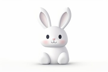 Cute bunny illustration 3d