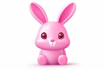 Fototapeta premium Cute bunny illustration 3d
