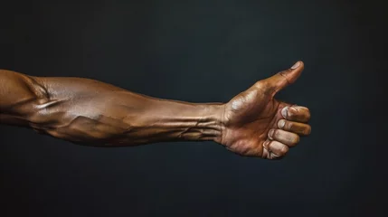 Foto op Canvas Artistic Expression of Human Arm Musculature and Movement. Generative ai © Scrudje