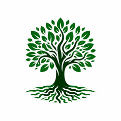 Obraz premium A green tree logo for your company
