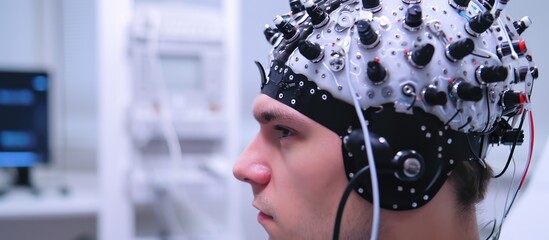 Clinic test for brain activity using EEG.
