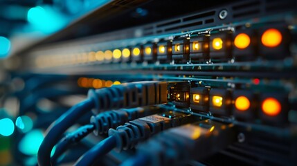 Network Server Room Connectivity. Generative ai