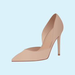 
 High Heels ladies shoe vector illustration

