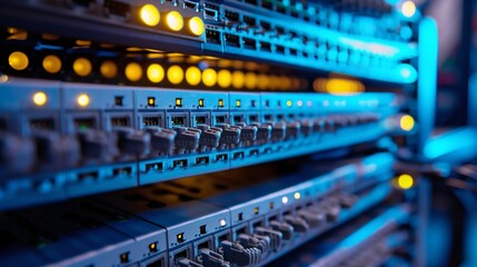 Network Server Room Connectivity. Generative ai