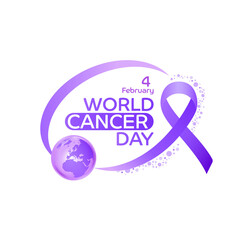 concept logo design event  World cancer day