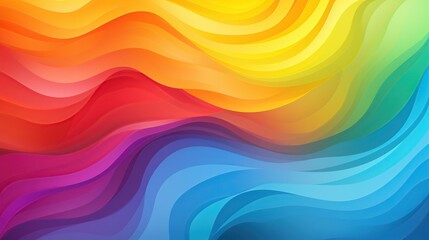 Colorful smooth waves on a gradient, futuristic background featuring abstract wave lines