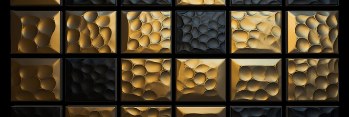 豪華なインテリア: 黒と金のコントラスト,Luxurious interiors: black and gold contrasts,Generative AI	