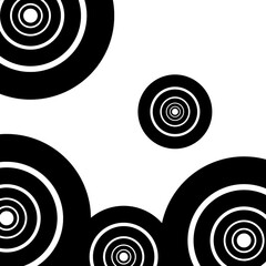 black and white circles
