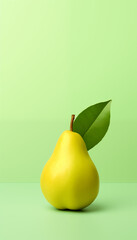 Juicy green and yellow pears, accompanied by a vibrant red apple, set against a clean white background, showcase the freshness and healthiness of these organic fruits