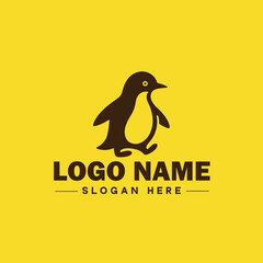 penguin logo and icon clean flat modern minimalist business and luxury brand logo design editable vector © sahadul
