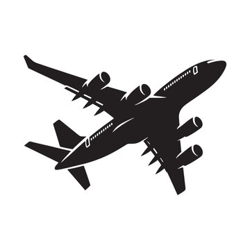 recommend clip art: Winged wonder: Intricate airplane silhouette capturing the thrill of aviation - airplane vector airplane silhouette - airplane illustration
