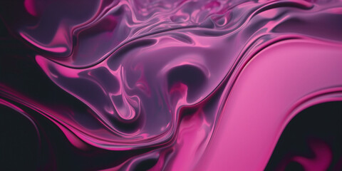 Obraz premium Abstract purple liquid wavy shapes futuristic banner. Glowing retro waves vector background