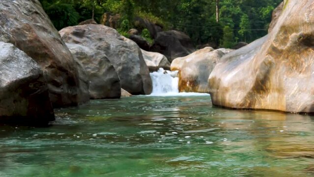 Rocky Island on the banks of the River Murti situated on West Bengal India.