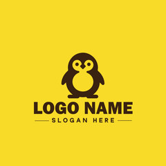 penguin logo and icon clean flat modern minimalist business and luxury brand logo design editable vector