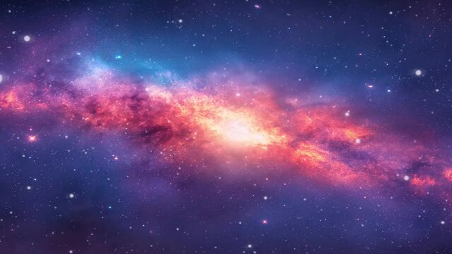 Loop Animation of space nebula towards light loop Animation. Glowing galaxies and stars passing footage video background