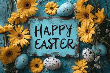 Easter Elegance: A Charming Background Extending Warm Wishes for a Happy Easter