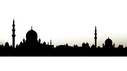 black landscape silhouette Ramadan kareem Mosque Concept, Islam. Ramadan kareem, Mosque. Islamic Celebration Concept