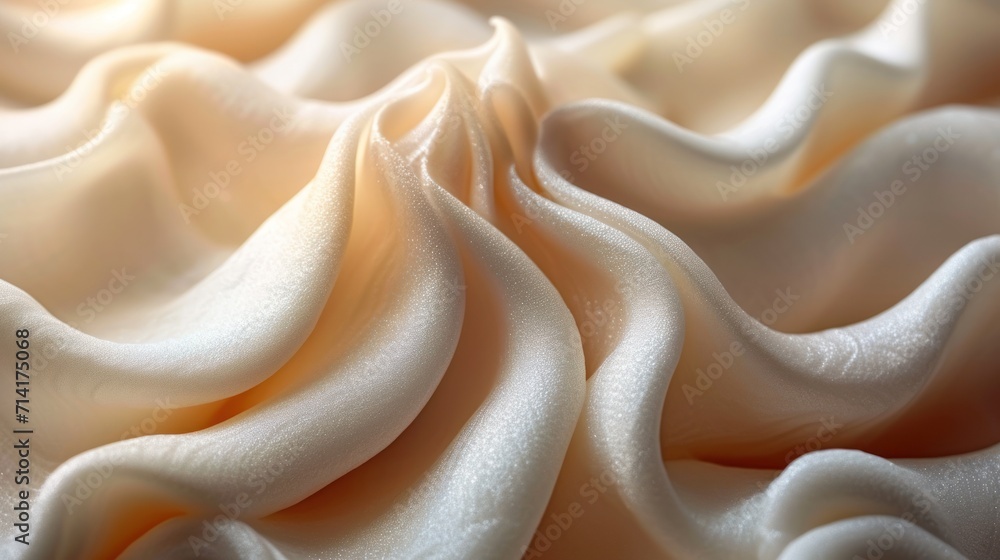 Aufkleber a close up of a white fabric with a wavy design on the bottom of the fabric and the top of the fabri