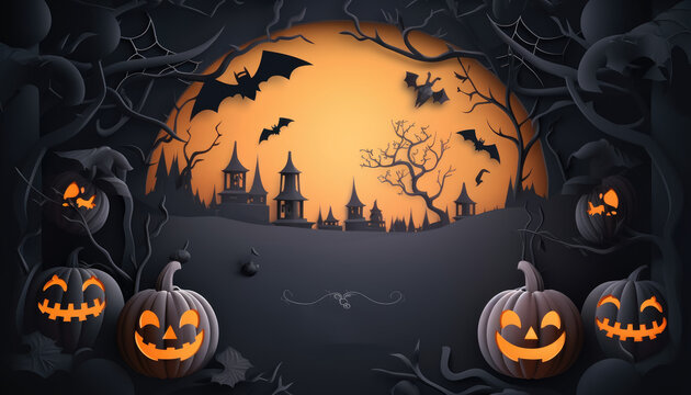 Jack o lantern pumpkins party poster