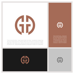 Obraz premium Initials G logo design. Initial Letter Logo. Innovative high tech logo template. 