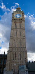 Close-up of Big Ben Clock Isolated, London
