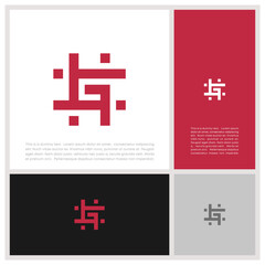 Initials G logo design. Initial Letter Logo. Innovative high tech logo template.	