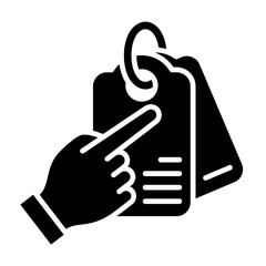 Sell glyph icon illustration vector graphic