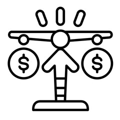 Scale line icon illustration vector graphic	