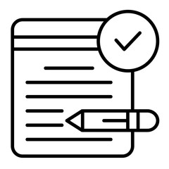Comply line icon illustration vector graphic	