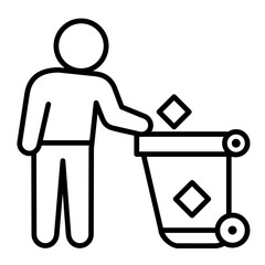 Dispose line icon illustration vector graphic