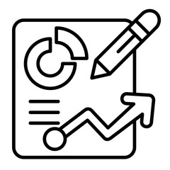 Report line icon illustration vector graphic	