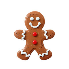 Obraz premium gingerbread man isolated on white transparent or white background, png 